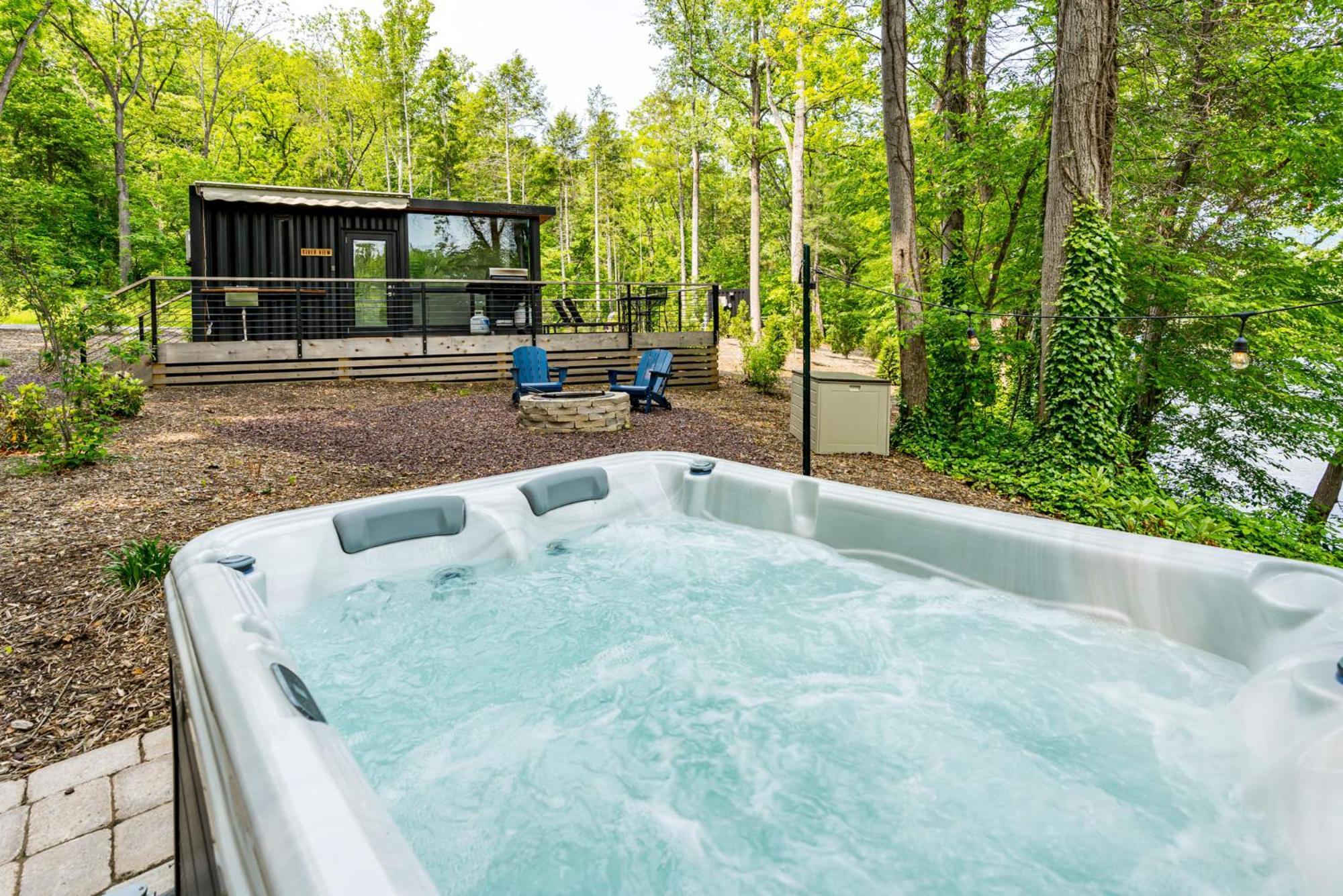 Riverside Tiny Cabin W Hot Tub, Fire Pit, & Kayaks Rileyville Exterior photo